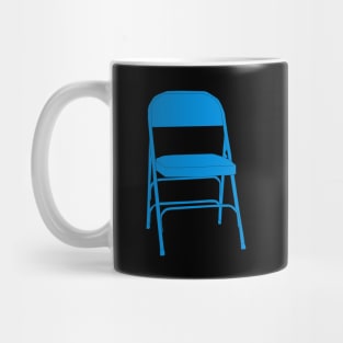 funny Vintage Blue Folding Chair: Humor Wrinkle Chair, Antique Folden Chair Designs Mug